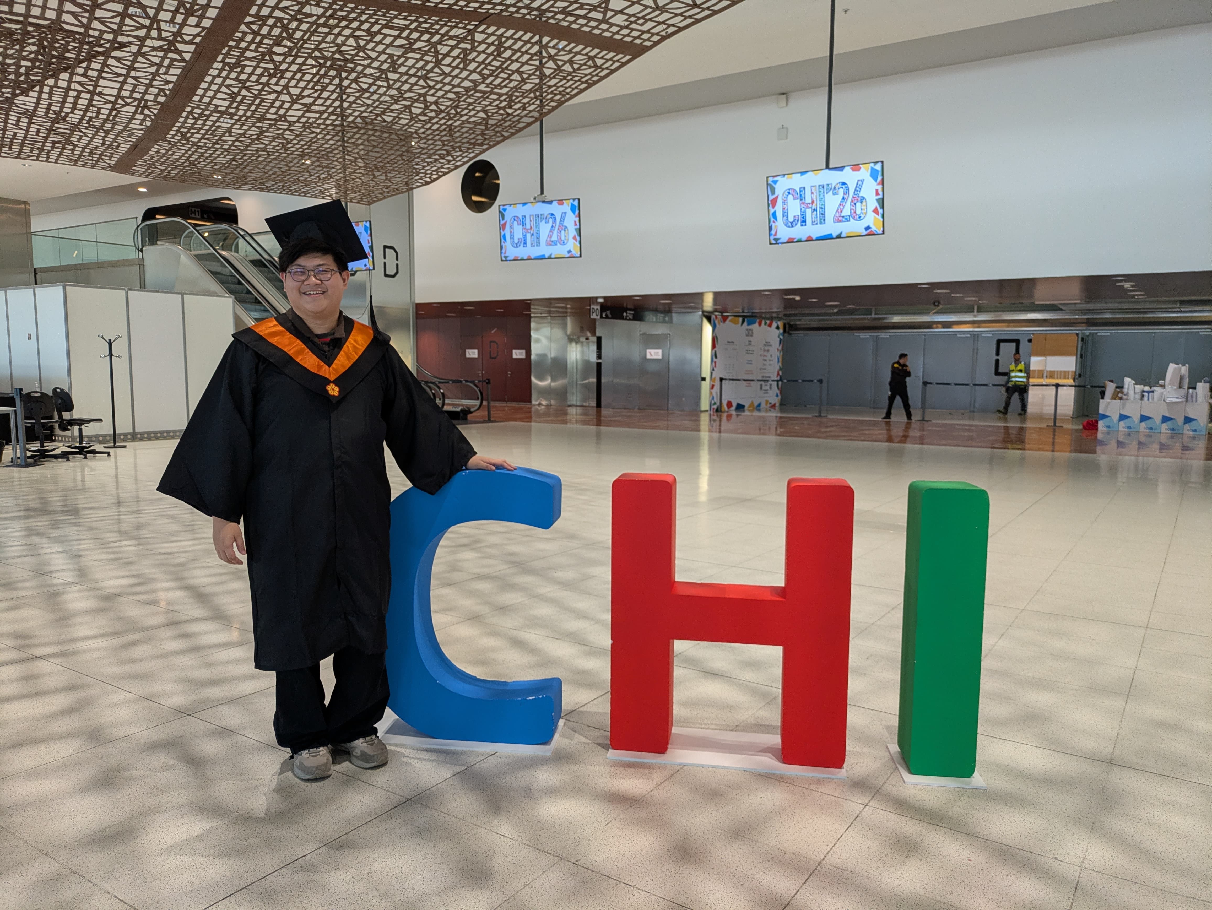 Jerry with full gtraduation regalia CHI 2026!