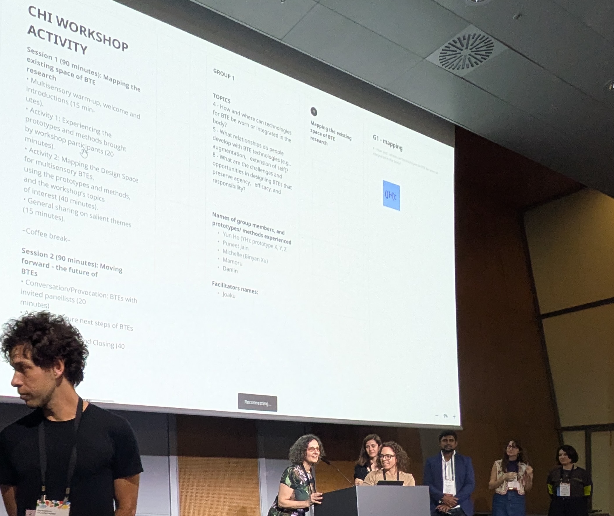 Workshop organizes taking stage to welcome everyone