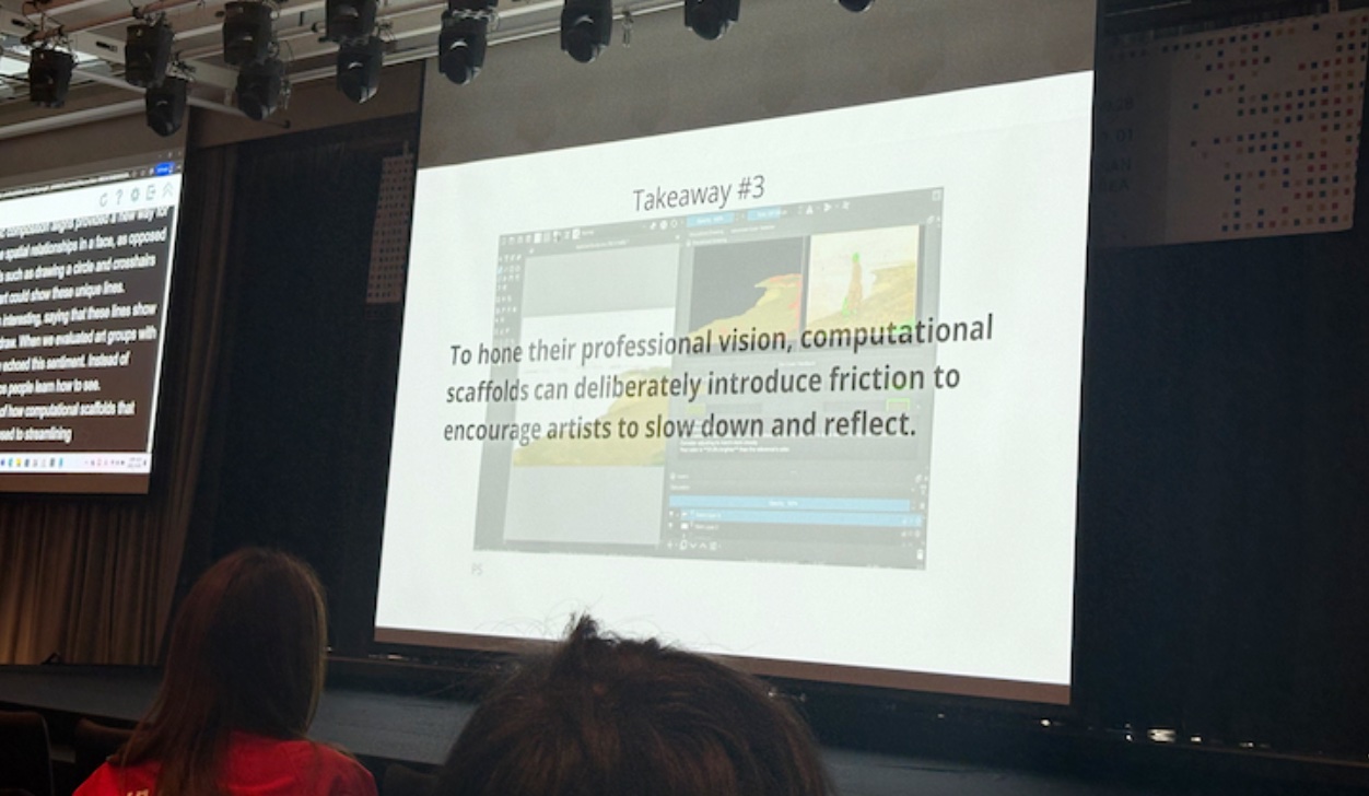 Jiaju Ma presenting at UIST 2025.